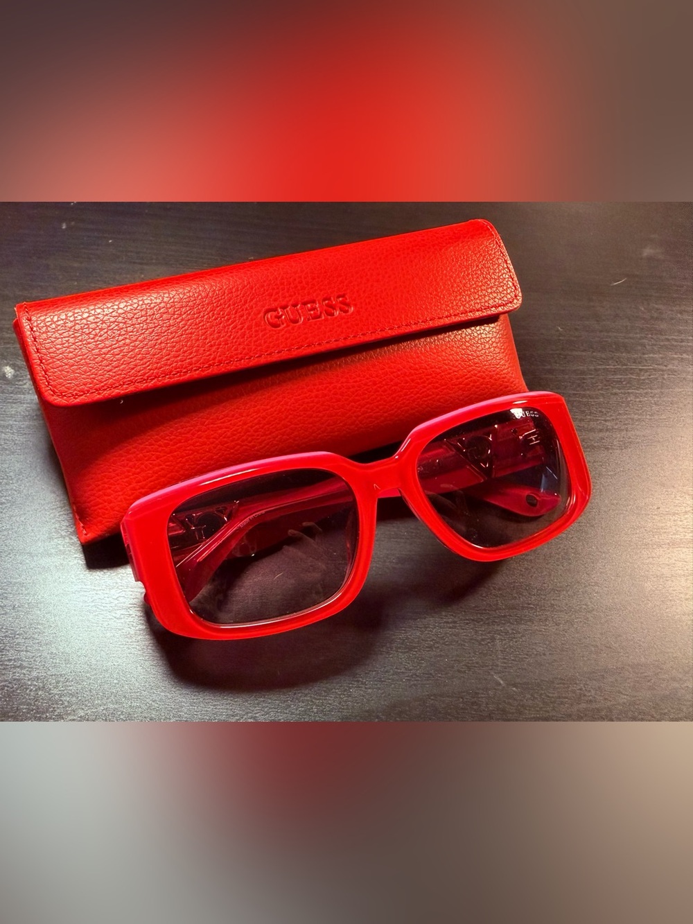 NEW Guess GU7891-72T Pink Rectangle 53mm Sunglasses